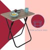 Home Basics Home Basics Jumbo Multi-Purpose Foldable Table, Rustic ZOR96323